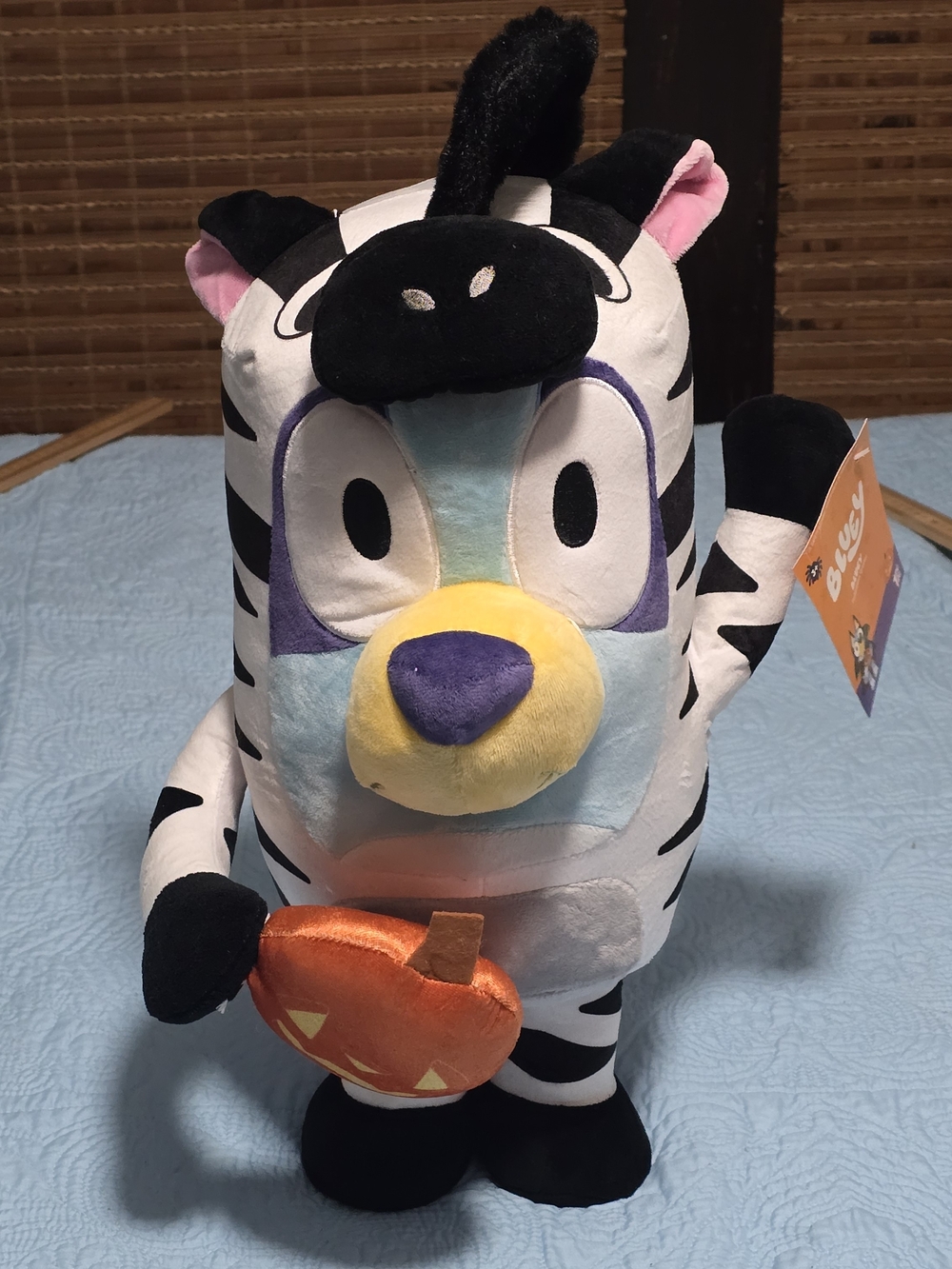 Bluey Halloween Porch Greeter Plush Zebra Costume 14.17 x 11.41 x 19.68 NWT